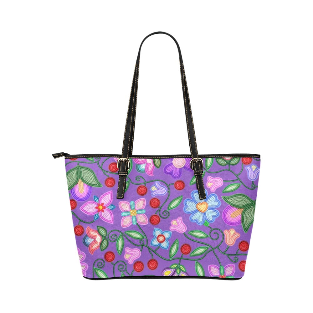 Petal Harmony Lavender Leather Tote