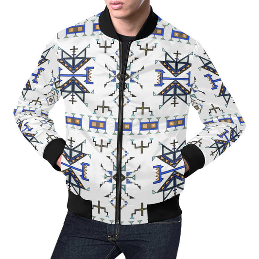 Eagle Strike White Bomber Jacket for Men
