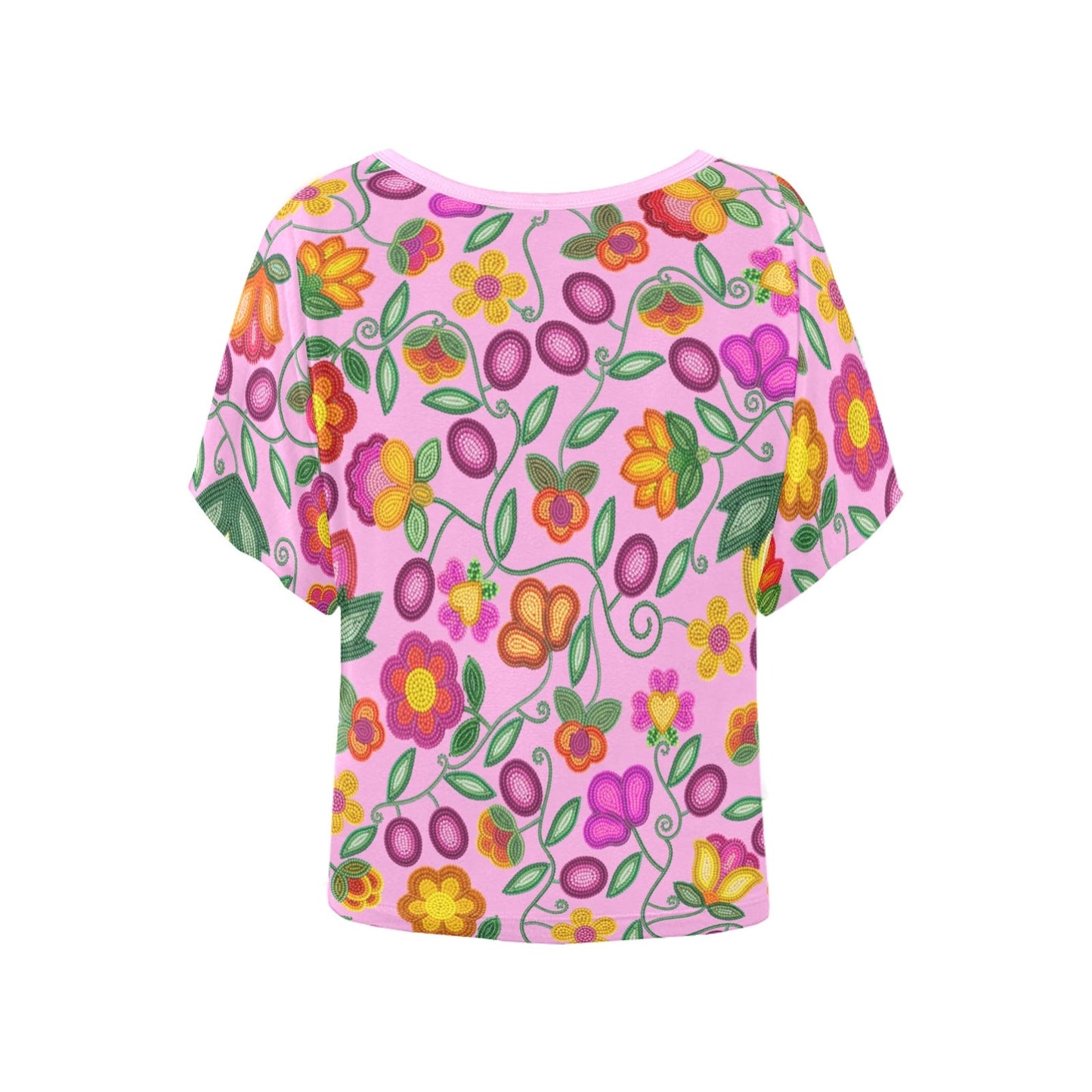 Boreal Bounty Pink Batwing Blouse