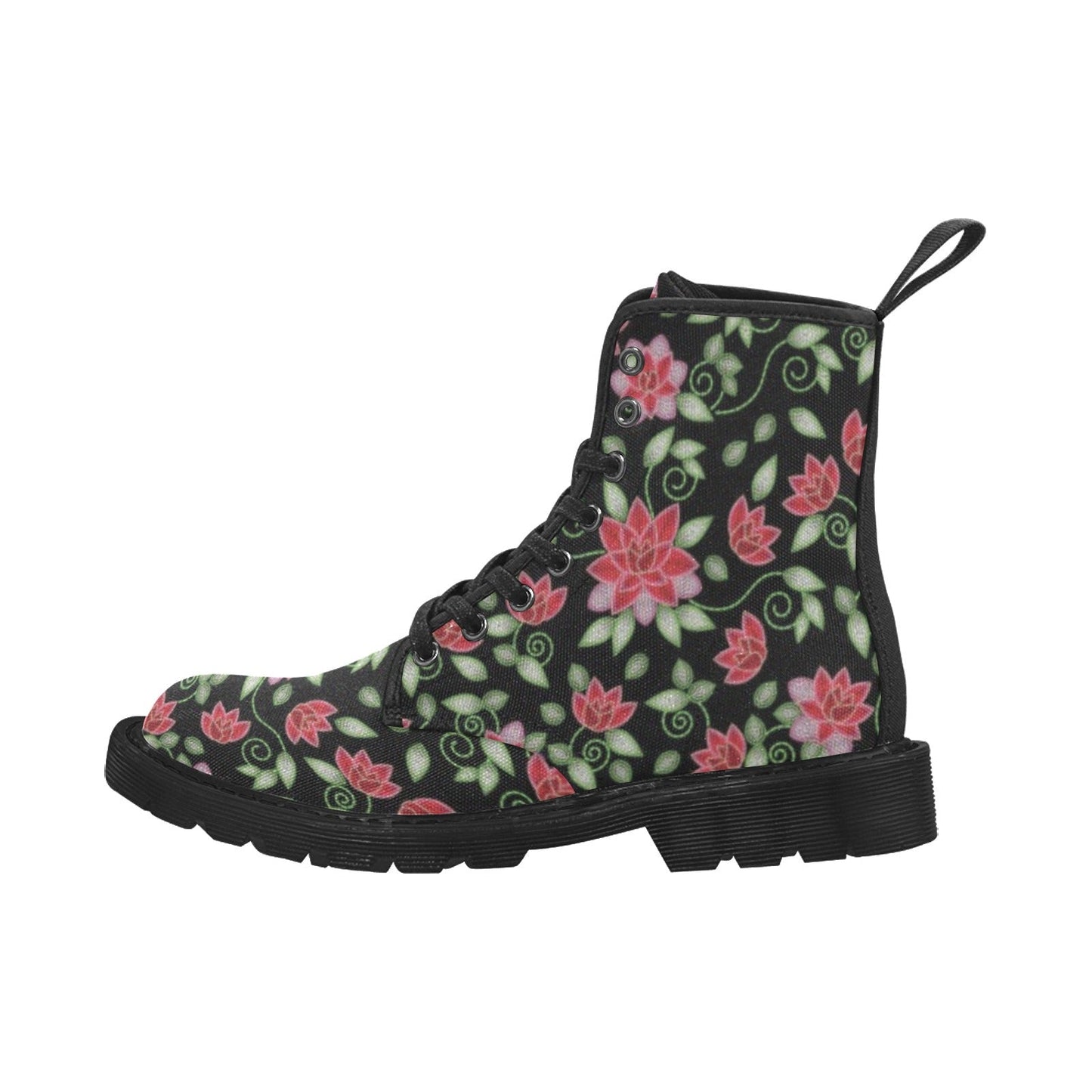 Red Beaded Rose Boots