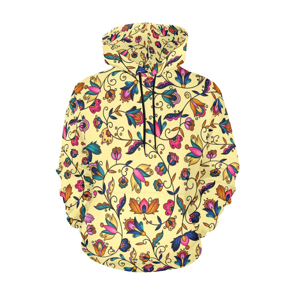 Copper Prairie Petals Yellow Hoodie for Men
