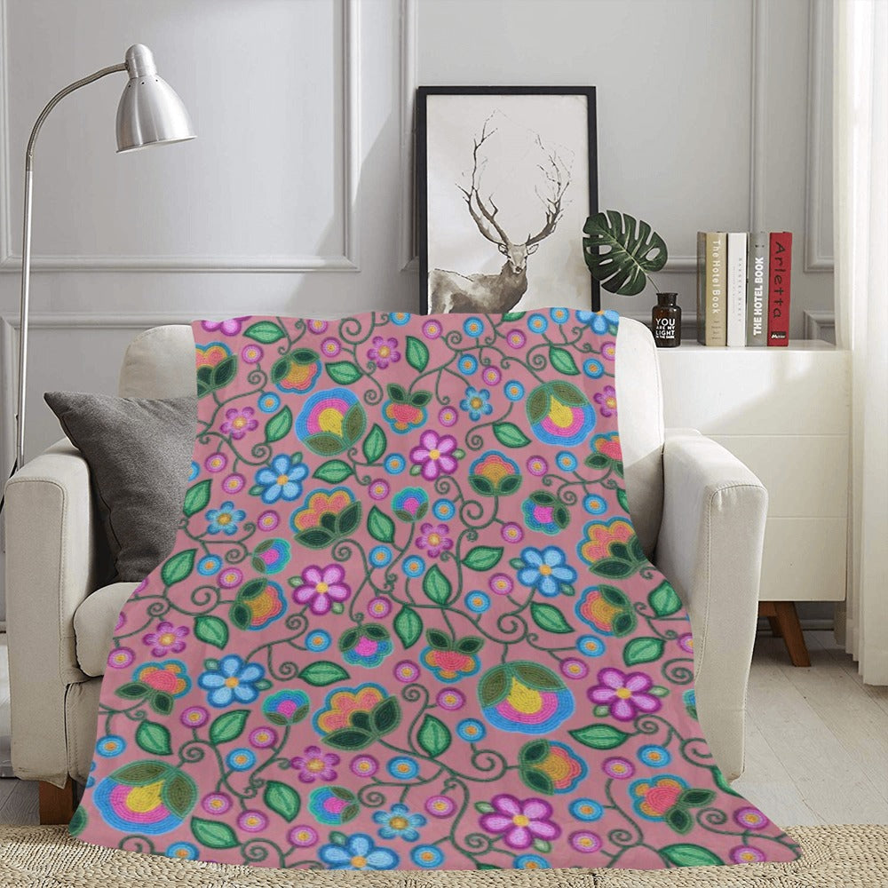Turquoise Sunbeam Peach X-Large Micro Fleece Blanket