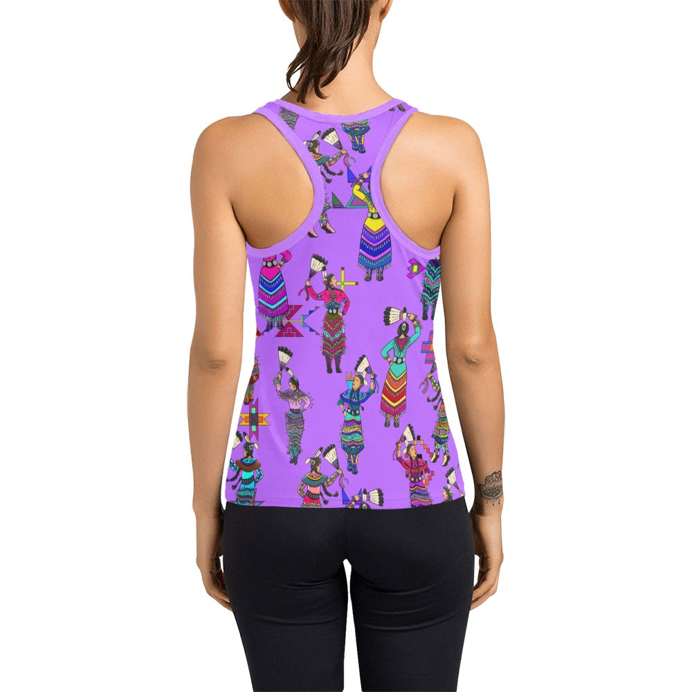 Women's Jingle Dancers Purple Women's Racerback Tank Top