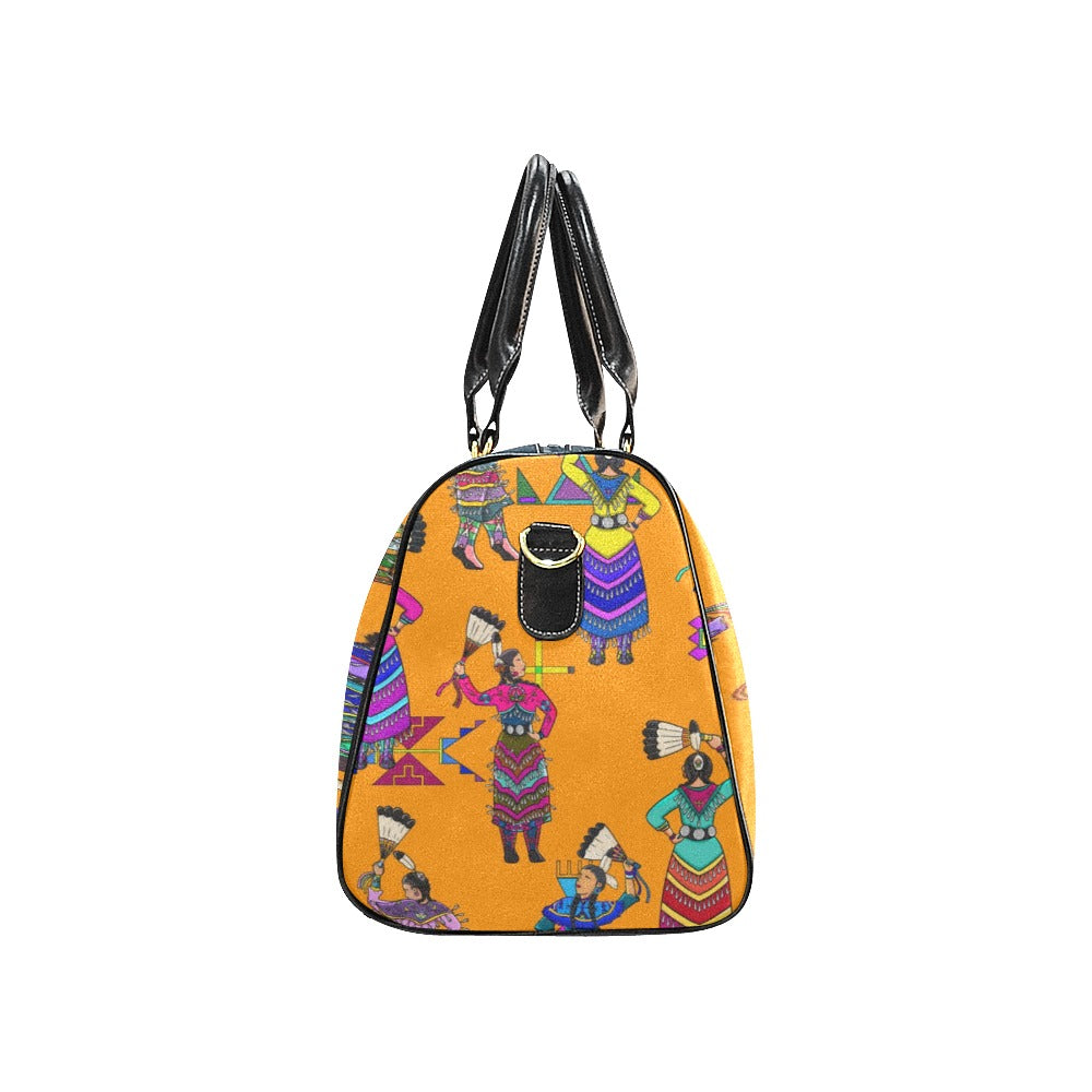 Women's Jingle Dancers Orange Small Travel Bag