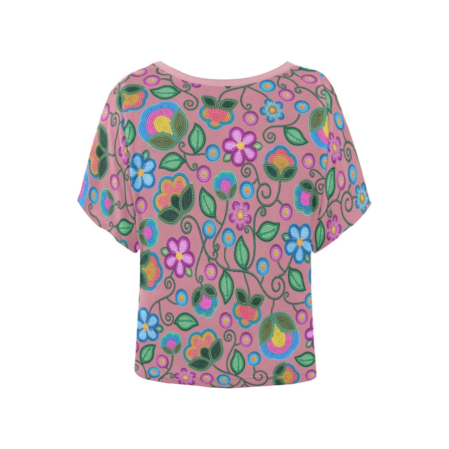 Turquoise Sunbeam Peach Batwing Blouse