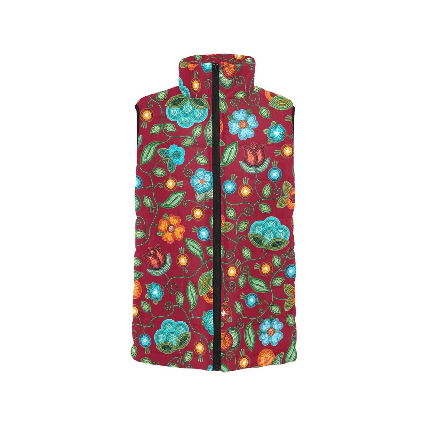 Prairie Fire Petals Red Padded Vest