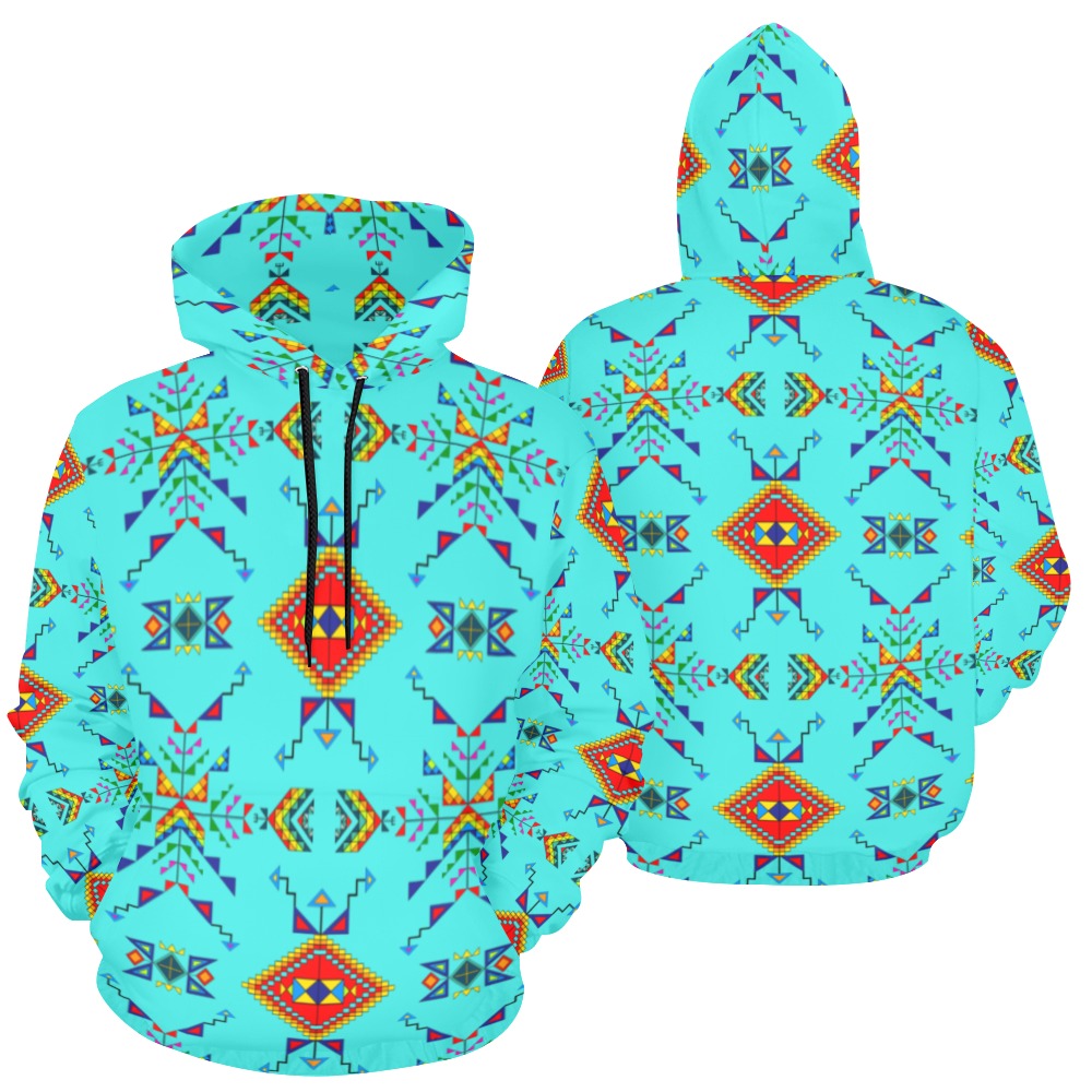 Buffalo Jump Turquoise Hoodie for Women