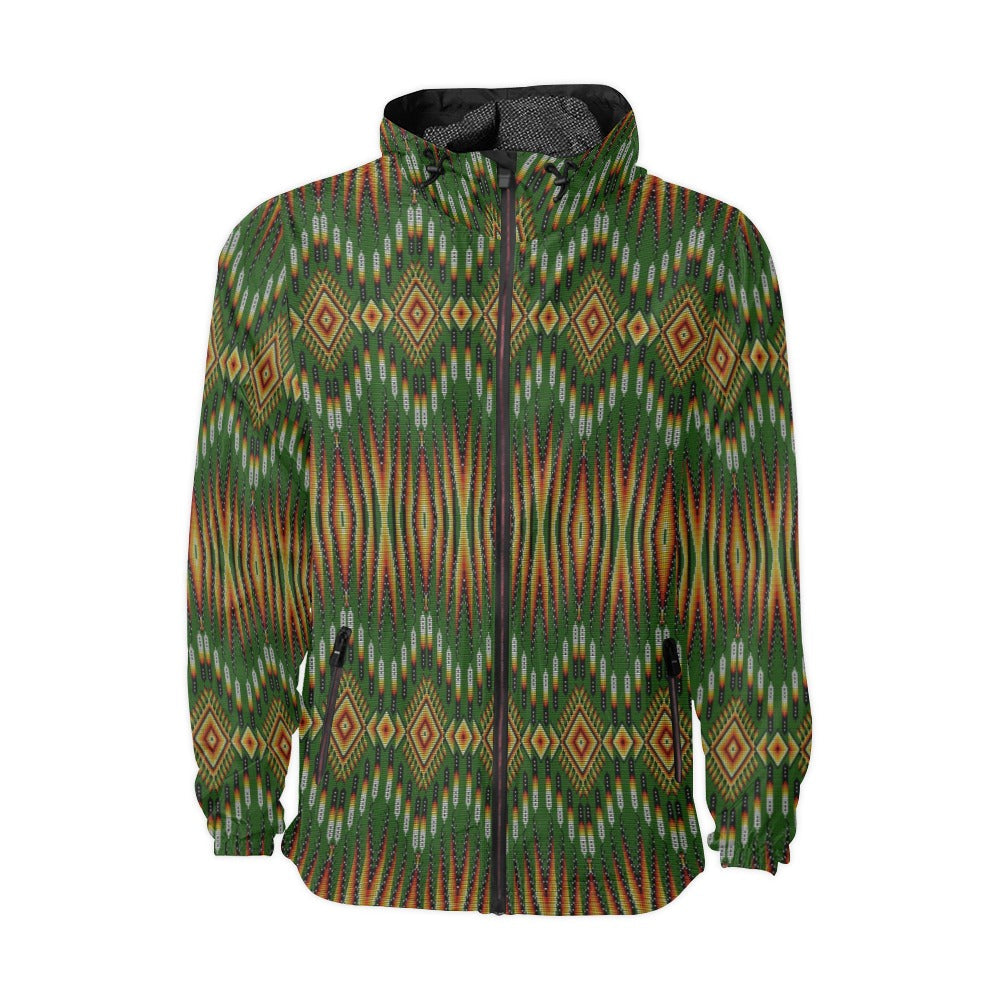 Fire Feather Green Men's Windbreaker