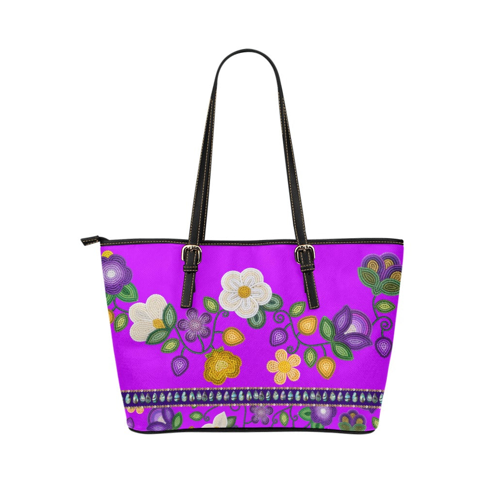 Midnight Moss Bloom Leather Tote