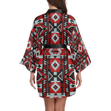 Load image into Gallery viewer, Chiefs Mountain Candy Sierra Dark Long Sleeve Kimono Robe Long Sleeve Kimono Robe e-joyer 
