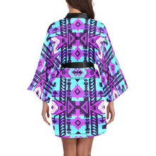 Load image into Gallery viewer, Chiefs Mountain Moon Shadow Long Sleeve Kimono Robe Long Sleeve Kimono Robe e-joyer 
