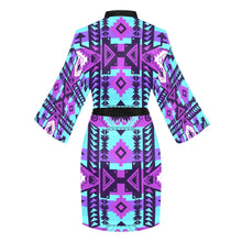 Load image into Gallery viewer, Chiefs Mountain Moon Shadow Long Sleeve Kimono Robe Long Sleeve Kimono Robe e-joyer 
