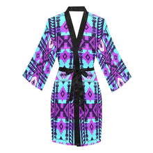 Load image into Gallery viewer, Chiefs Mountain Moon Shadow Long Sleeve Kimono Robe Long Sleeve Kimono Robe e-joyer 
