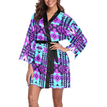 Load image into Gallery viewer, Chiefs Mountain Moon Shadow Long Sleeve Kimono Robe Long Sleeve Kimono Robe e-joyer 
