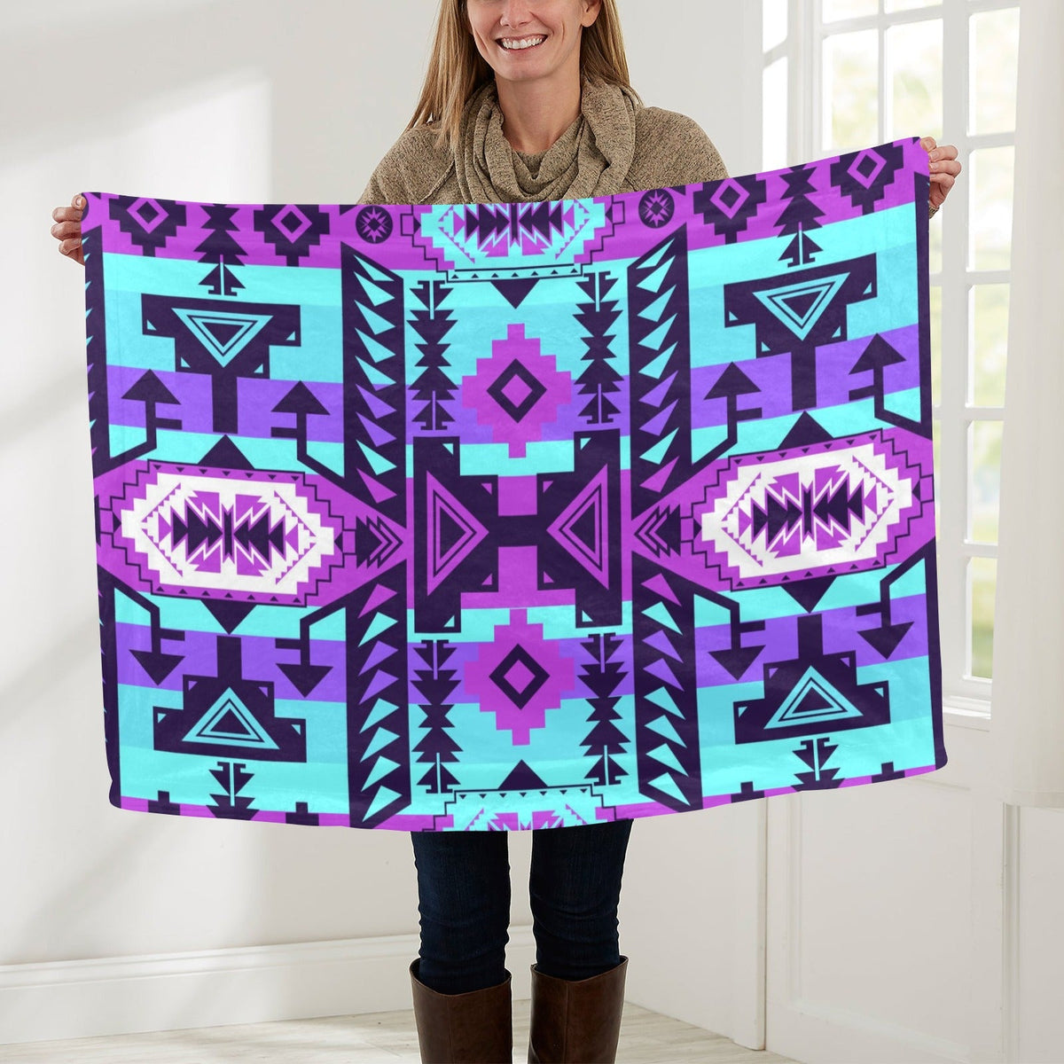 Chiefs Mountain Moon Shadow Small Baby Blanket by 49 Dzine