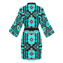 Load image into Gallery viewer, Chiefs Mountain Sky Long Sleeve Kimono Robe Long Sleeve Kimono Robe e-joyer 
