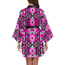 Load image into Gallery viewer, Chiefs Mountain Stunning Sunset Long Sleeve Kimono Robe Long Sleeve Kimono Robe e-joyer 
