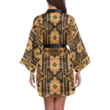 Load image into Gallery viewer, Chiefs Mountain Tan Long Sleeve Kimono Robe Long Sleeve Kimono Robe e-joyer 
