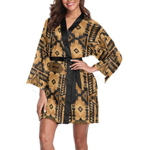 Load image into Gallery viewer, Chiefs Mountain Tan Long Sleeve Kimono Robe Long Sleeve Kimono Robe e-joyer 
