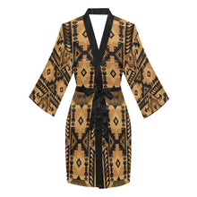 Load image into Gallery viewer, Chiefs Mountain Tan Long Sleeve Kimono Robe Long Sleeve Kimono Robe e-joyer 
