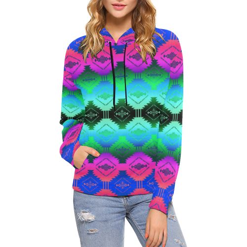 Cofitichequi Moon Shadow All Over Print Hoodie for Women (USA Size) (Model H13) All Over Print Hoodie for Women (H13) e-joyer 