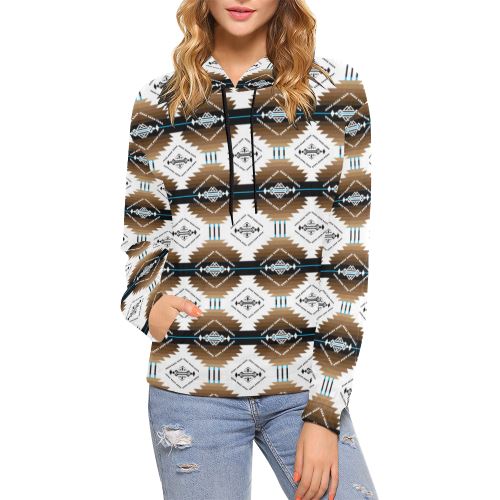 Cofitichequi White All Over Print Hoodie for Women (USA Size) (Model H13) All Over Print Hoodie for Women (H13) e-joyer 