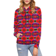 Load image into Gallery viewer, Cree Confederacy Chicken Dance All Over Print Hoodie for Women (USA Size) (Model H13) All Over Print Hoodie for Women (H13) e-joyer 
