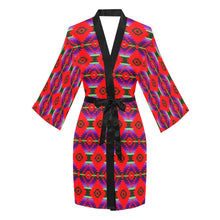 Load image into Gallery viewer, Cree Confederacy Chicken Dance Long Sleeve Kimono Robe Long Sleeve Kimono Robe e-joyer 
