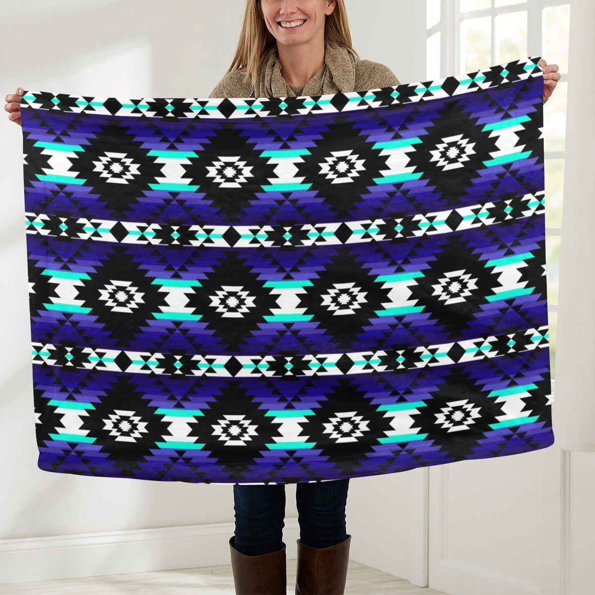 Cree Confederacy Midnight Large Baby Blanket by 49 Dzine