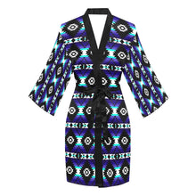 Load image into Gallery viewer, Cree Confederacy Midnight Long Sleeve Kimono Robe Long Sleeve Kimono Robe e-joyer 
