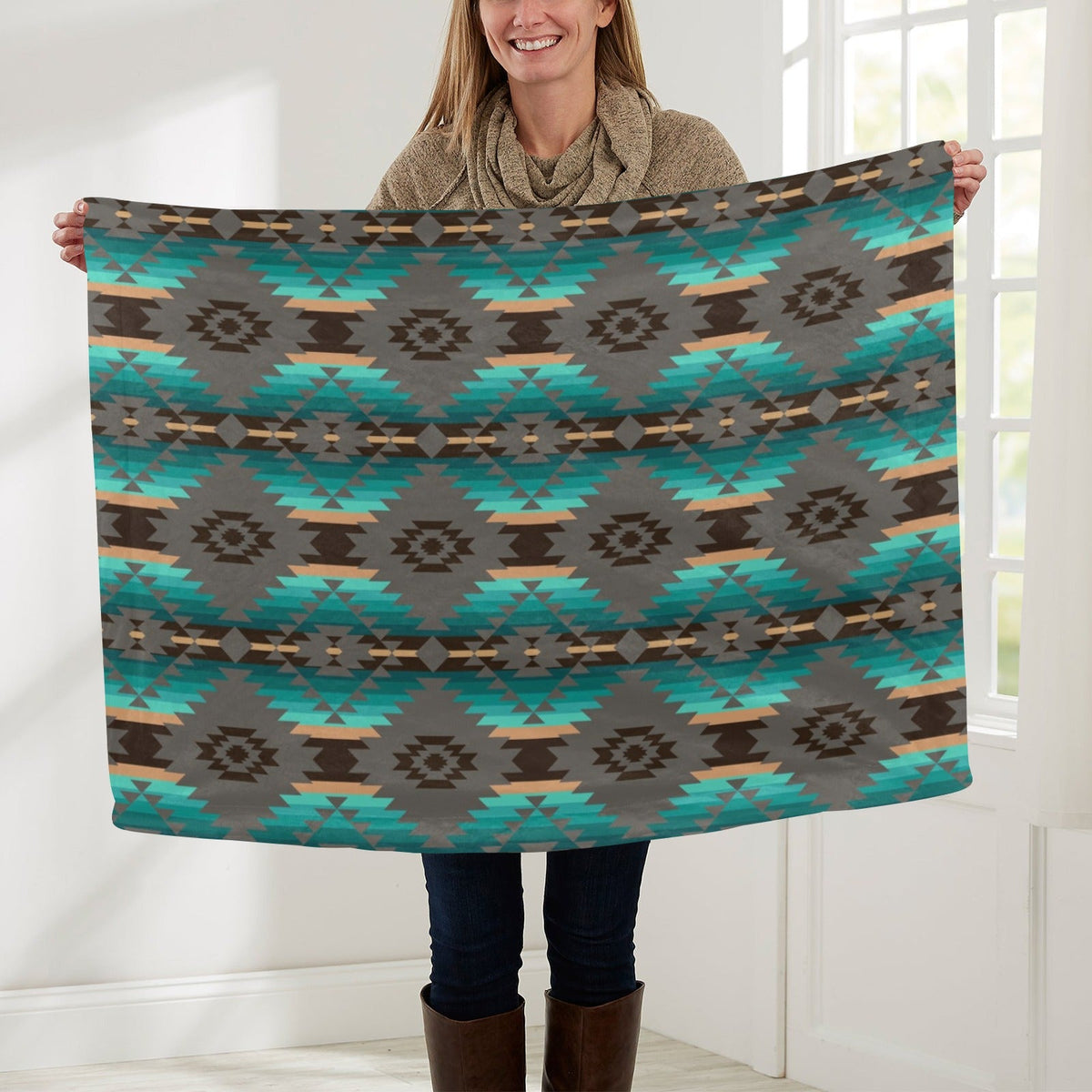 Cree Confederacy Small Baby Blanket by 49 Dzine
