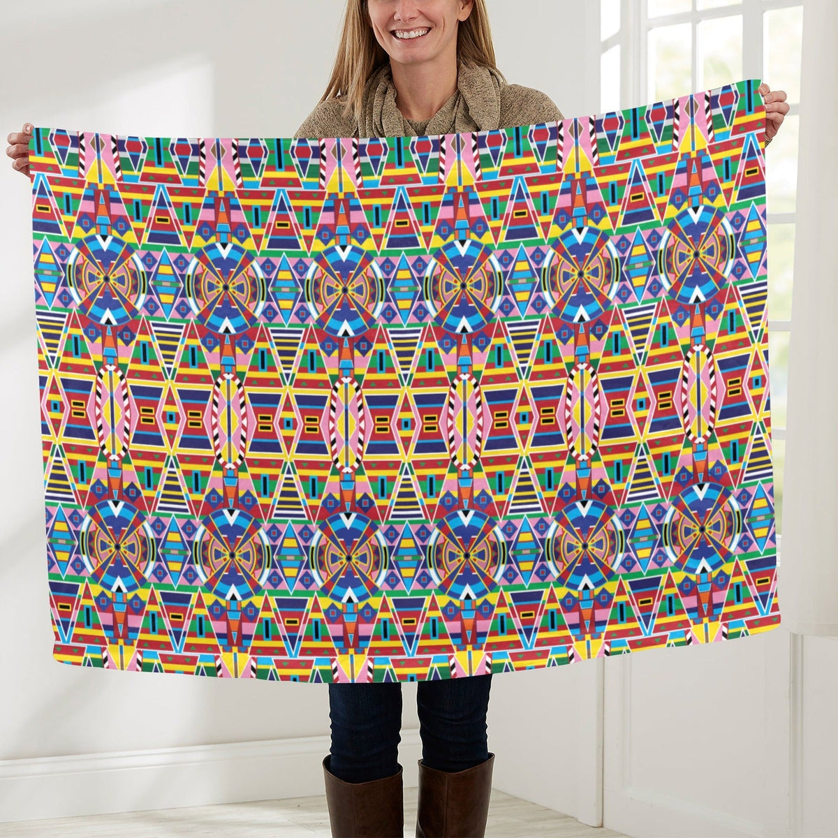 Crow Captive Large Baby Blanket by 49 Dzine