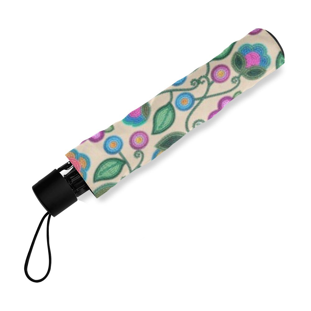 Turquoise Sunbeam Cream Foldable Umbrella (Model U01)