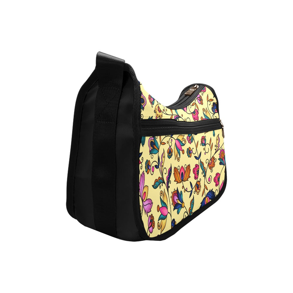 Copper Prairie Petals Yellow Crossbody Bag