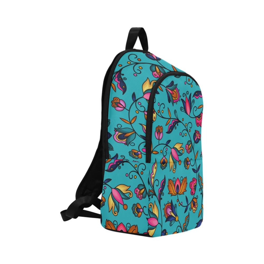 Copper Prairie Petals Turquoise Backpack