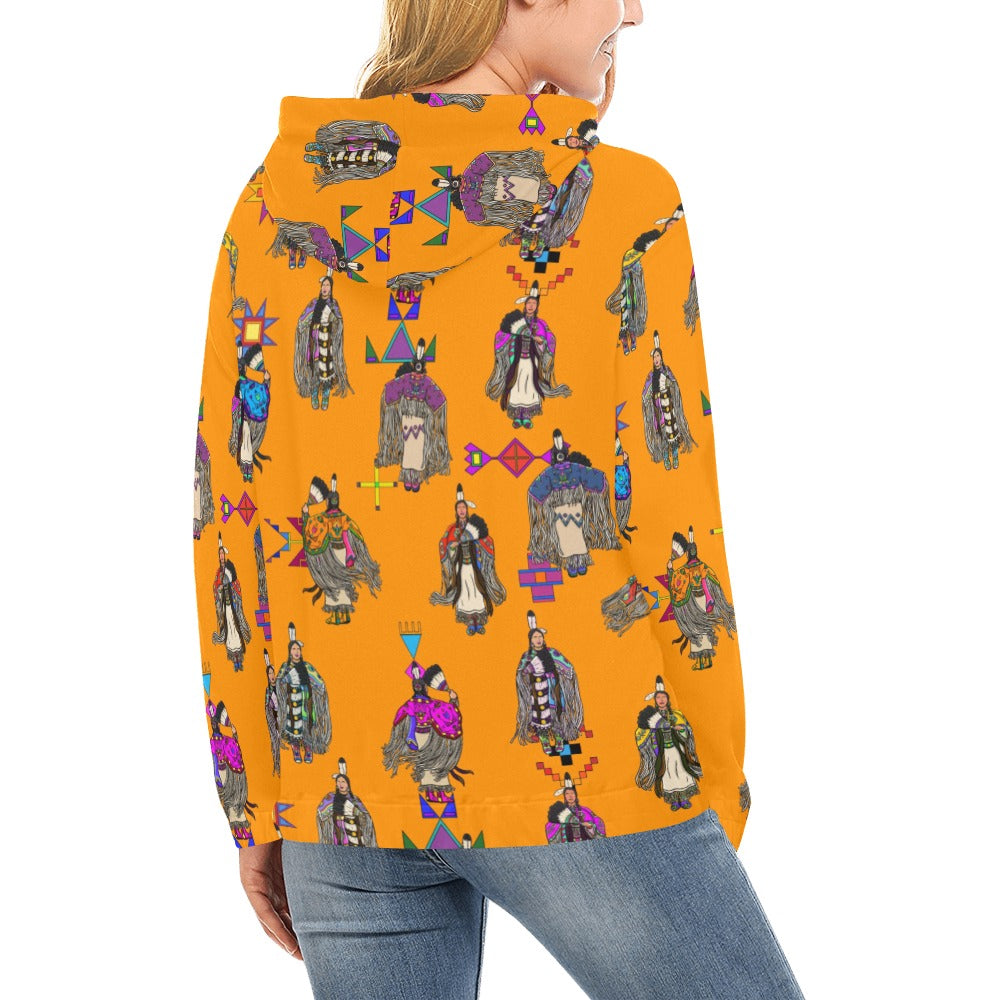 Women's Tradish Dancers Orange Hoodie for Women