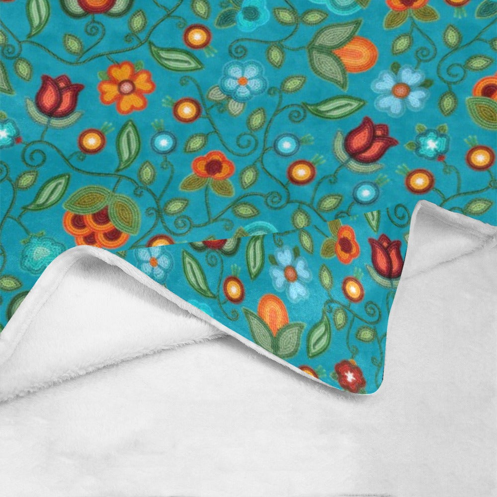 Prairie Fire Petals Ocean Large Micro Fleece Blanket
