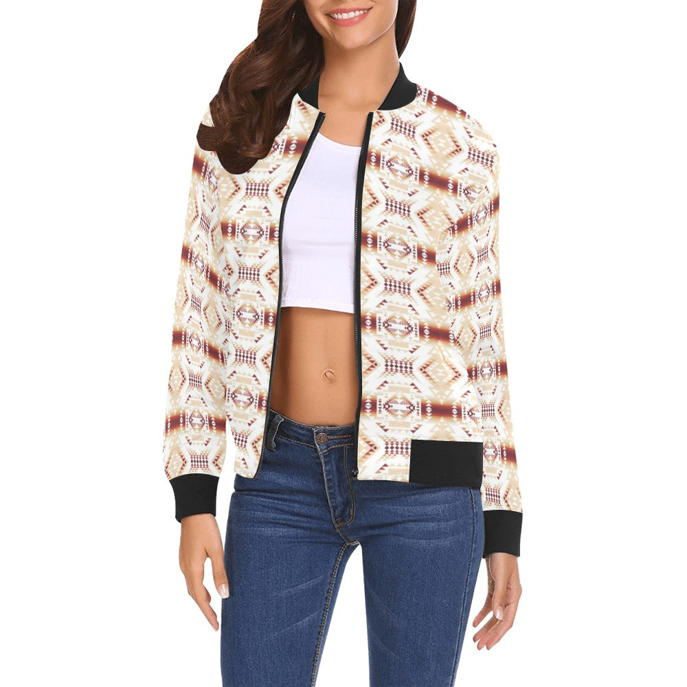 Gathering Clay Bomber Jacket for Women