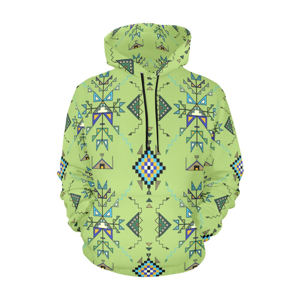 Bear Shield Green Hoodie for Men