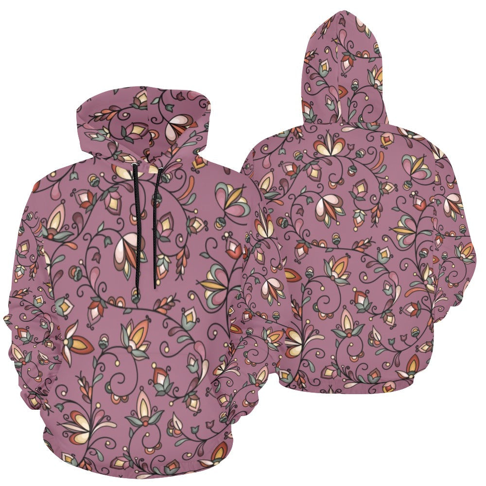 Burnt Sky Petals Magenta Hoodie for Women