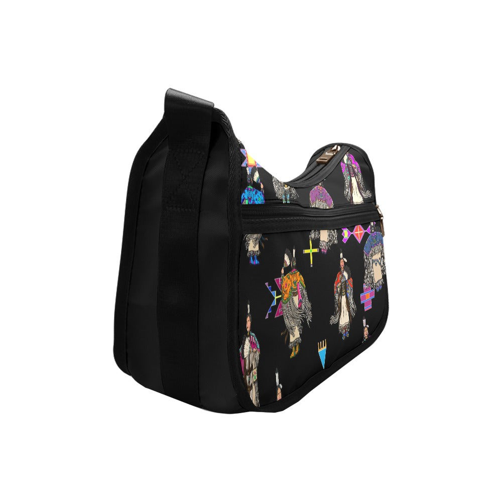 Women's Tradish Dancers Black Crossbody Bag