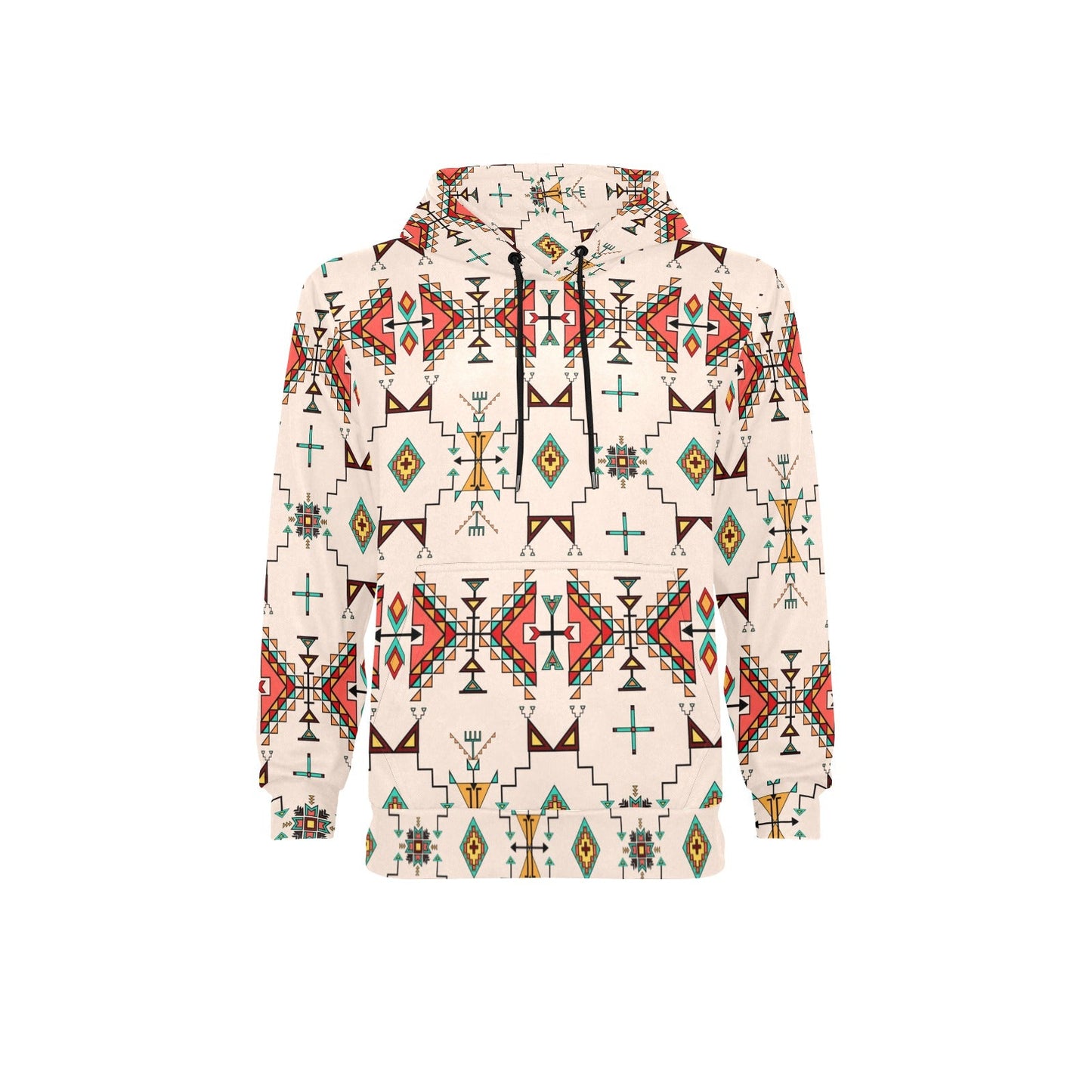 Thunder Flight Cream Men's Long Sleeve Fleece Hoodie