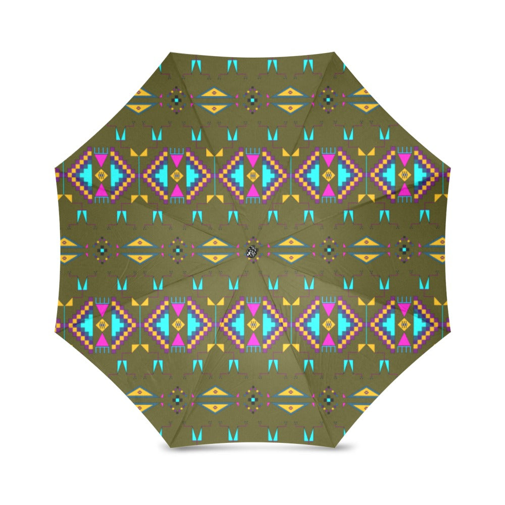 Rite of Passage Olive Foldable Umbrella
