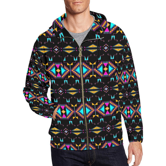 Rite of Passage Black Men's Zipper Hoodie