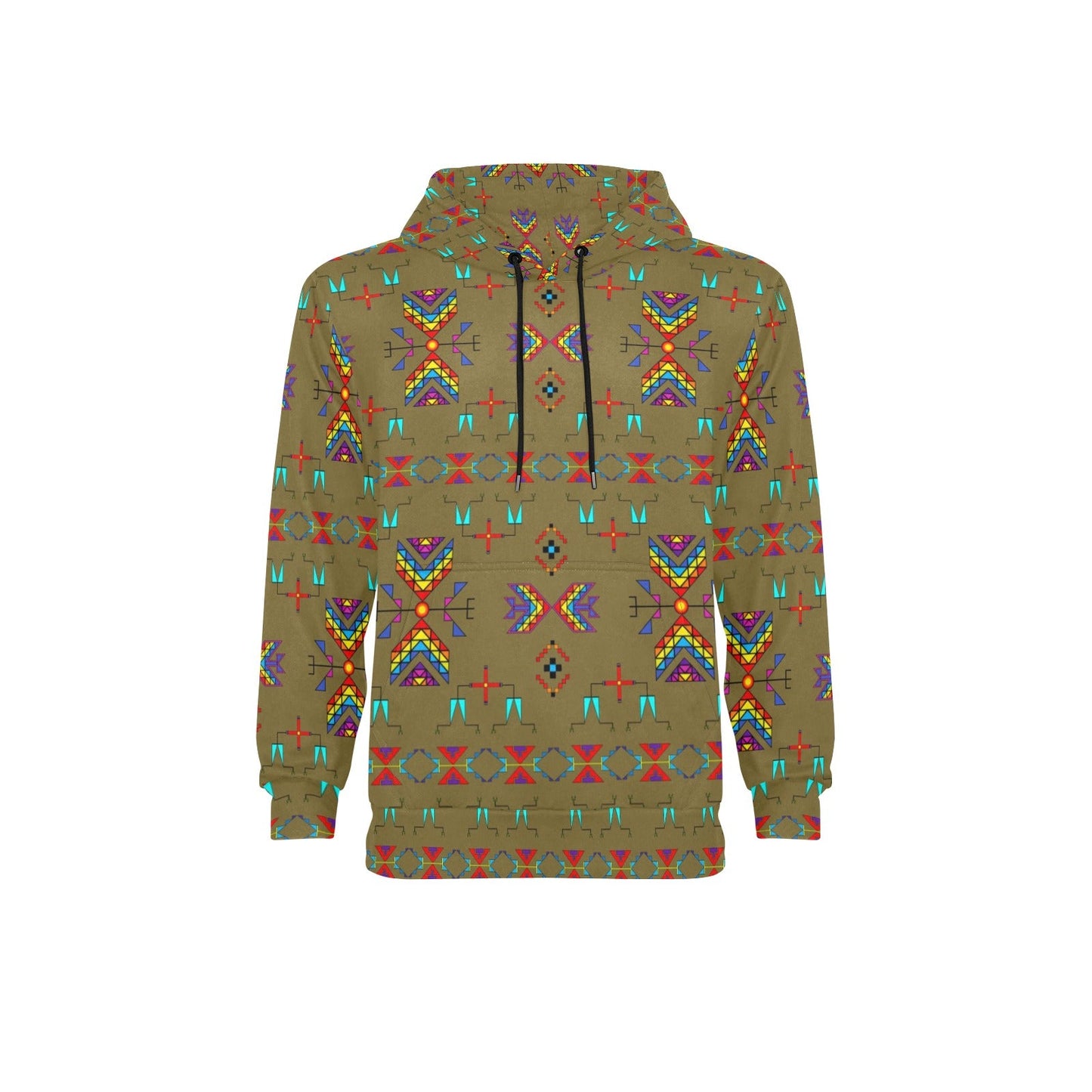 Rainy Chief Rainbow Sage Grass Men's Long Sleeve Fleece Hoodie