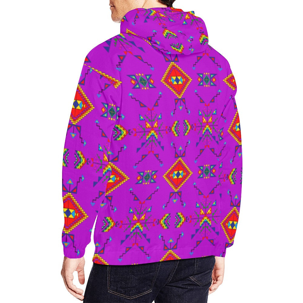 Buffalo Jump Purple Hoodie for Men