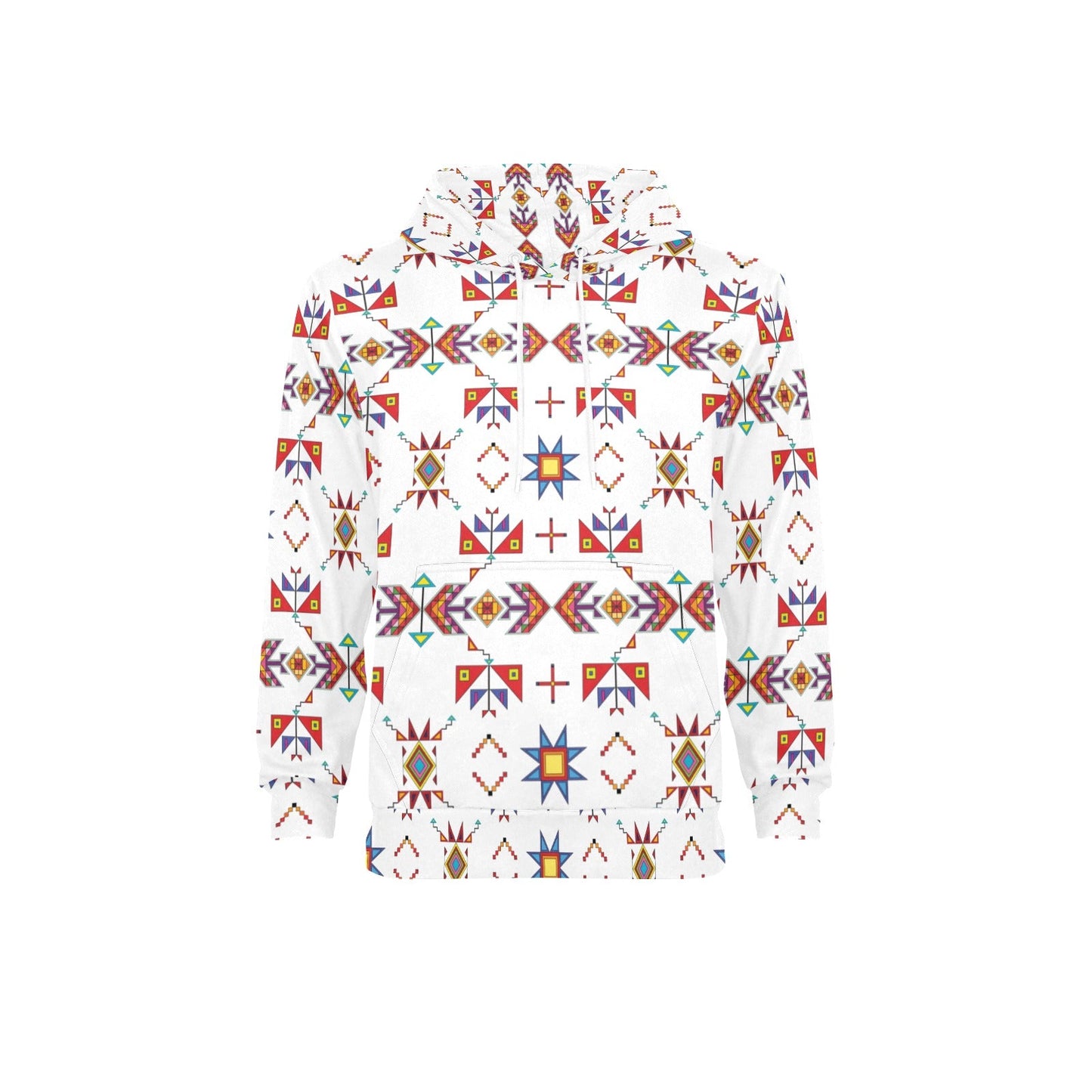 Scattered Generations White Men's Long Sleeve Fleece Hoodie