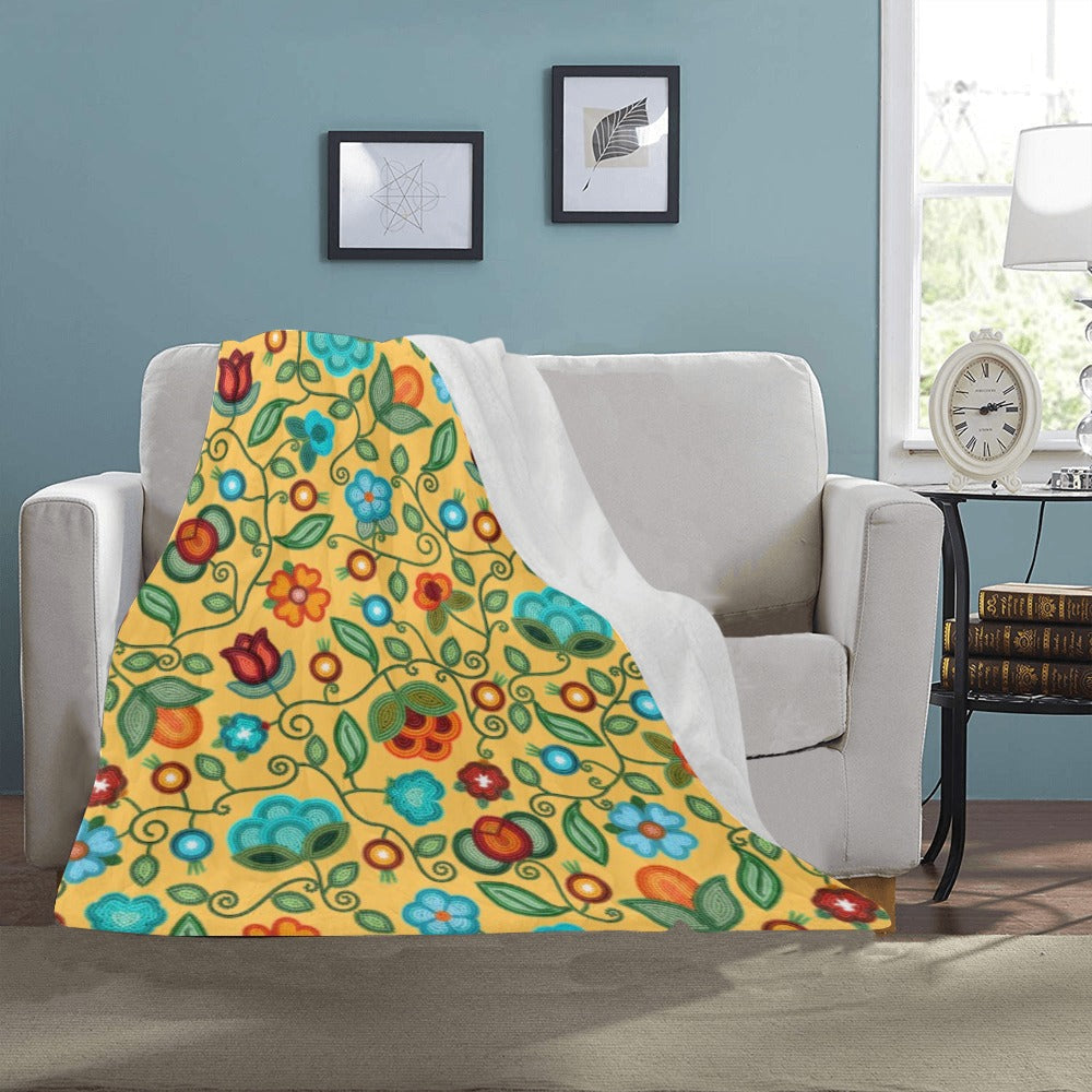 Prairie Fire Petals Honey Ultra-Soft Micro Fleece Blanket 40"x50"