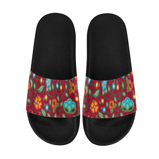 Prairie Fire Petals Red Slide Sandals