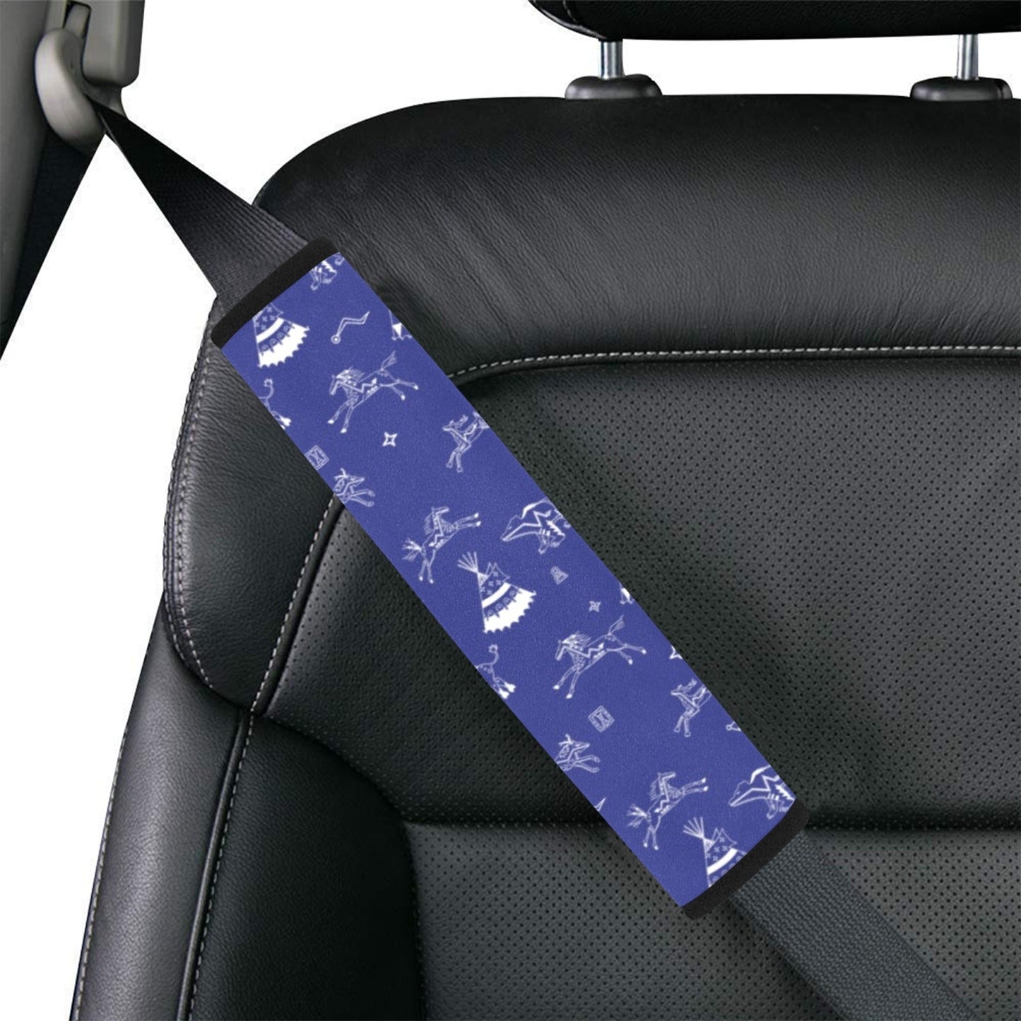 Ledger Dabbles Blue Car Seat Belt Cover